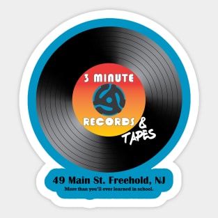 Three Minute Records and Tapes Sticker